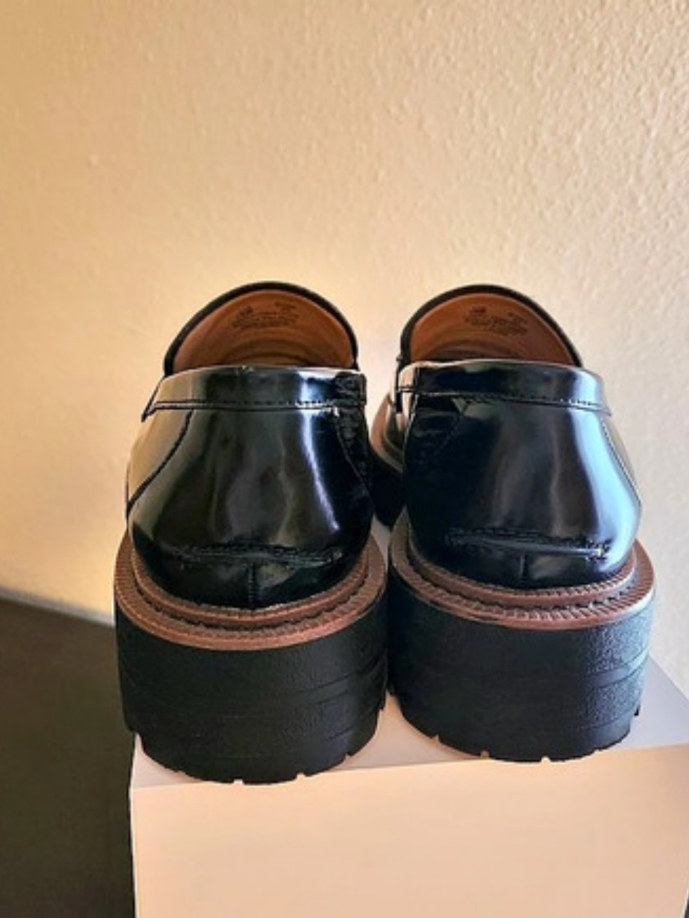 SAM EDELMAN Laurs Leather Platform Lug Sole Loafer Women 10 - Picture 7 of 10